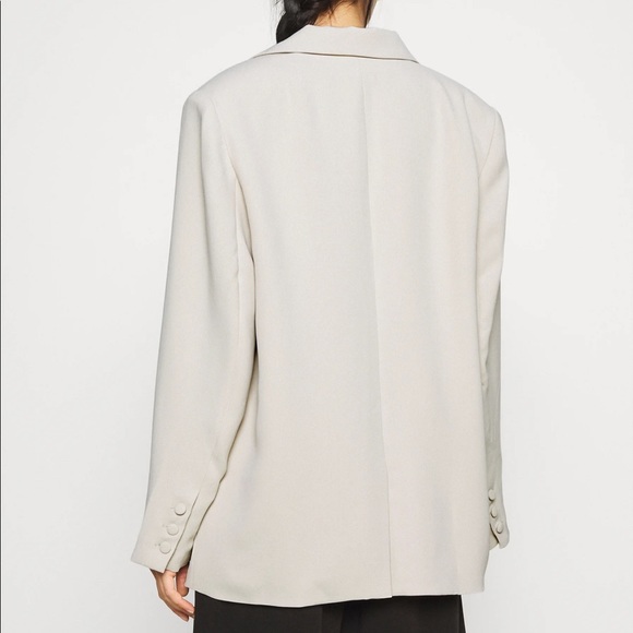 NWT Good American Peyote Boyfriend Oversized Tan Creme Blazer Size S/M - Picture 3 of 16